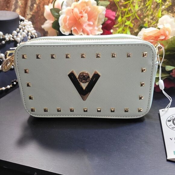 NWT Valentino Orlandi Mint Green Double Zip Camera Bag - Picture 6 of 16